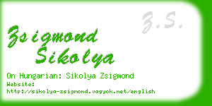 zsigmond sikolya business card